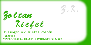 zoltan kiefel business card